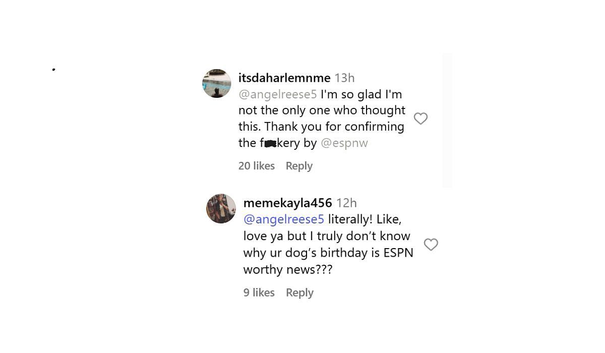Fans comment on Angel Reese's reaction to the post